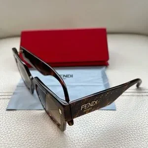 Fendi FF Havana Pattern/Brown Gradient Monogram Sunglasses Fendi | Accessories | Fendi Ff Havana Patternbrown Gradient  main image 3